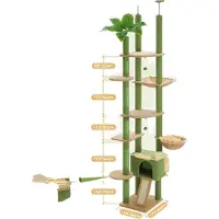 OEM Kattenboom tot aan de vloer, meerlaags ontwerp, verstelbare hoogte, model AMT0249GN, XL