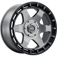 Weld Off-Road Ridge 20x9 - 8x170 BP - ET0 - 125.1mm CB - Satin Gunmetal Wheel (Black Ring)