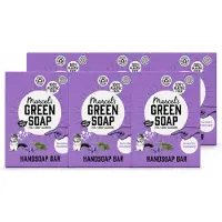 Marcel's Green Soap 6 x - Handzeep Bar - Lavendel & Rozemarijn - Zachte verzorging - 90 gr - Voordeelverpakking - 6 stuks