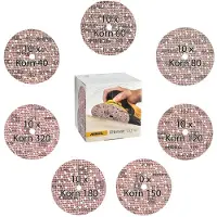 Mirka Ultimax Ligno klittenbandschuurschijven Ø150 mm, mixpakket P40/60/80/120/150/180/320, 70-delig