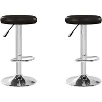vidaXL Barstoelen 2 st kunstleer bruin