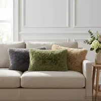 vidaXL Kussensloop 6 st HEERLEN Groen 30 x 50 cm PV Fleece