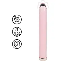 Loveline - rechte glazen vibrator (roze)