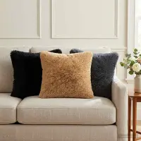 vidaXL Kussensloop 12 st HEERLEN Zwart 40 x 40 cm PV Fleece