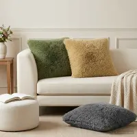 vidaXL Kussen 2 st HEERLEN Groen 65 x 65 cm PV Fleece