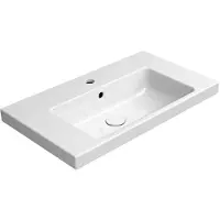 GSI Norm Keramische wastafel 70x40cm, wit ExtraGlaze