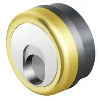 Disec MAGNETISCHE DEURSLUITER 'MR500' VAN , hoogte 15 mm - Kleur: gepolijst messing