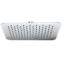 Sonstige Verlage Mereo Platte douchekop, bovenmontage, slank, vierkant, 200 x 200 mm, met scharnier, roestvrij staal - CB485F