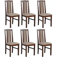 LeafDesign ESSZIMMERSTUHL - Set van 6 stoelen, model Bos, kleur 7, notenhout, Inari, 23