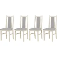 LeafDesign ESSZIMMERSTUHL - Set van 4 stoelen, model Bos, kleur 14, materiaal kasjmier, kleur opium, afmetingen 85