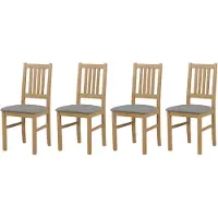 LeafDesign ESSZIMMERSTUHL - Set van 4 stoelen, model Bos, kleur: 1 (lichte houtkleur), type: "barrel", afmetingen: 90 (hoogte)