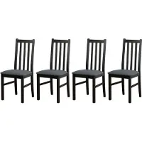 LeafDesign ESSZIMMERSTUHL - Set van 4 stoelen, model Bos 10, kleur zwart, stijl hygge, artikelnummer 96