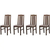 LeafDesign ESSZIMMERSTUHL - Set van 4 stoelen, model Bos, kleur notenhout, afwerking dora, artikelnummer 22