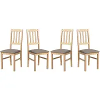 LeafDesign ESSZIMMERSTUHL - Set van 4 stoelen, model Bos, kleur 3 sonoma, stijl hygge, afmetingen 20