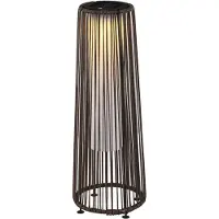 Outsunny Rattan Lamp PE, staal, kunststof 21,5L x 21,5B x 61H cm Bruin