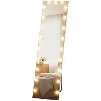 HOMCOM Passpiegel-Gehard glas-40L x 5,7B x 150H cm-Transparant