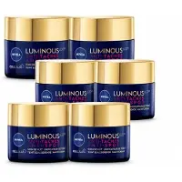 Nivea 6 x - Nachtcrème - CELLular LUMINOUS630 Tegen Vlekken - Egaliserend - Tegen pigmentvlekken - Met Hyaluronzuur - 50 ml - Voordeelverpakking - 6 stuks