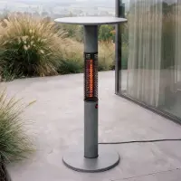 LUCANDE Flamaro terrasverwarmer, antraciet, hoogte 110 cm, IP55 - , Flamaro, Zwart, Aluminium, Modern