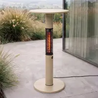 LUCANDE Flamaro terrasverwarmer, beige, hoogte 110 cm, IP55 - , Flamaro, Beige, Aluminium, Modern