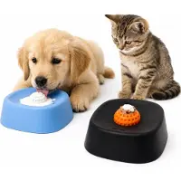 VHV -2pcs Anti-schrokbak hond - Likmat - Slowfeeder - Voor alle honden - Interactief - Antislip - Hondenvoerbak - Voor natvoer en yoghurt - Blauw & Zwart