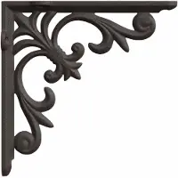 vidaXL Wandplankbeugels 12 st Antiekbruin 10 x 10 x 2,8 cm Staal