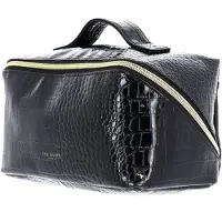 Ted Baker toilettas Vieda Croc Effect Small Makeup Bag Black zwart