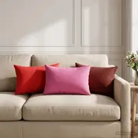 vidaXL Kussensloop 6 st HEERLEN Roze 30 x 50 cm Polyester