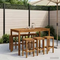 vidaXL Tuin Bar Tafel Naturel 141 x 80,5 x 105 cm Massief Acacia Hout