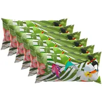 vidaXL Kussensloop 6 st HEERLEN Zwart 40 x 70 cm Polyester