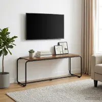 vidaXL TV Stand 113,5 x 35,5 x 42 cm Gerookt eiken Bewerkt hout