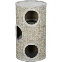 PawHut Krabomb, kraboom voor katten met 3 verborgen ruimtes, speelboom voor katten, lichtgrijs