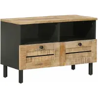 vidaXL Opbergkasten Naturel 70 x 33 x 46 cm Massief Mango Hout
