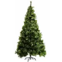 HOMCOM Kunstkerstboom 830-137, met 505 dichte takken, authentiek design, met metalen voet, van PET-materiaal, groen, 90 x 210 cm