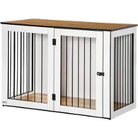 PawHut hondenkooi, meubel, hondenbox met deur en raam, voor thuisgebruik