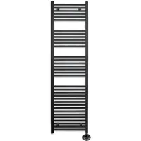 Sanicare Elektrische radiator lumara hv+ 170x50 cm 1026 watt mat zwart thermostaat zwart rechts