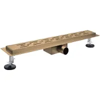 SaniGoods Nura douchegoot met flens 70cm brons geborsteld