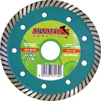 MOLITAL Disco met diamantsegmenten, 'gres', Italiaans fabricaat, diameter 115 mm