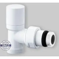 Icma Koperen hoekstuk met micrometerschroef, meerlaags en PE-X, "Aida", wit, 1/2" - 24x1,5