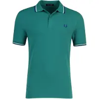 Fred perry Groen poloshirt normale fit 2-knoops katoen pique