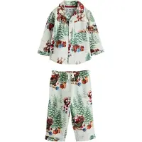 Next Nachtkledij bruin / groen / rood / wit