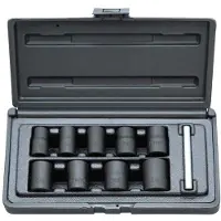 Kippers Rijssen 3/8" Spiraal doppenset, 9dlg, int.