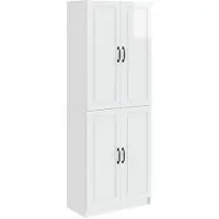 vidaXL Kast Set 2 st Hoogglans Wit Bewerkt hout