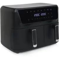 Princess 182470 Dubbele Airfryer - 6,5L + 4,5L inhoud - 2700 W - XXL - 11 liter - 8 programma's - Dubbele heteluchtfriteuse - Digitaal bedieningspaneel - 80 tot 200 Graden