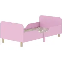 AIYAPLAY Kinderbed met valbeveiliging, lattenbodem, 140 x 70 cm, roze