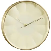 Mica Decorations Wandklok Tikki Crème / Goud D 30 H 4,5 Cm