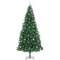 vidaXL Kunstkerstboom Groen 300 cm PVC en Metaal en Plastic