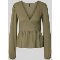 ONLY Slim fit blouse met lange mouwen in wikkellook model '30 BILL'