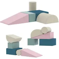 AIYAPLAY Kids Soft Play Set-Samt, 30D PU-Schaum-61L x 41B x 60H cm-Mehrfarbig