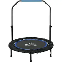 HOMCOM 102 cm inklapbare fitness-rebounder, fitness-trampoline met handgreep