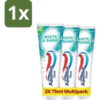 Aquafresh 1 x White & Shine Tandpasta - Voordeelverpakking - 3 tubes - Witte Tanden - Tandpasta - Tanden Witschijnen - Glansgeven - Tanden Reinigen